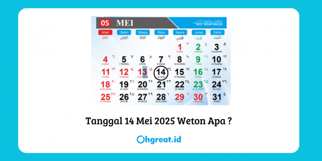 tanggal 14 Mei 2025 weton apa