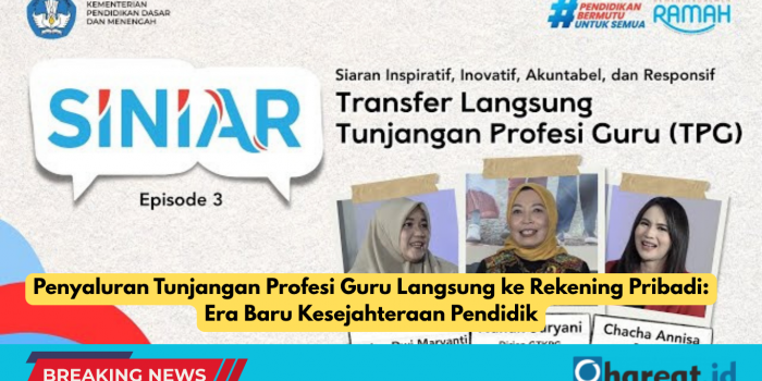 Penyaluran Tunjangan Profesi Guru Langsung ke Rekening Pribadi